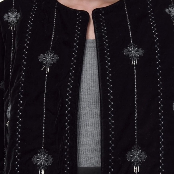 Zara Embroidered Velvet Jacket - Picture 5 of 10